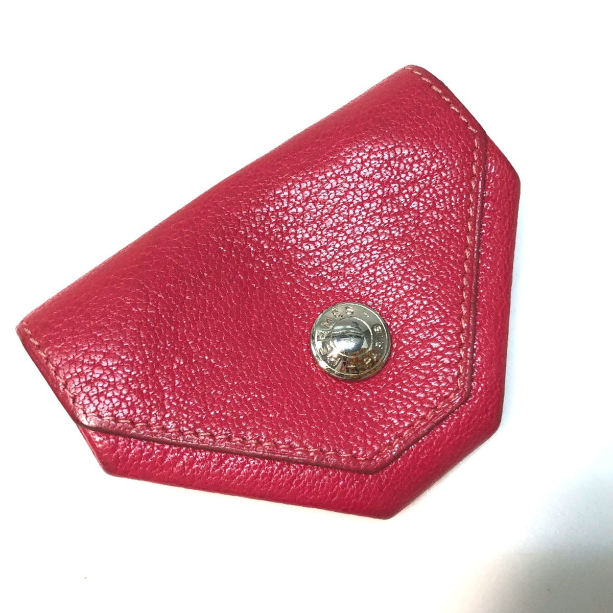 Hermes Pink Leather Coin Purse/Coin Case (Pre-Owned)