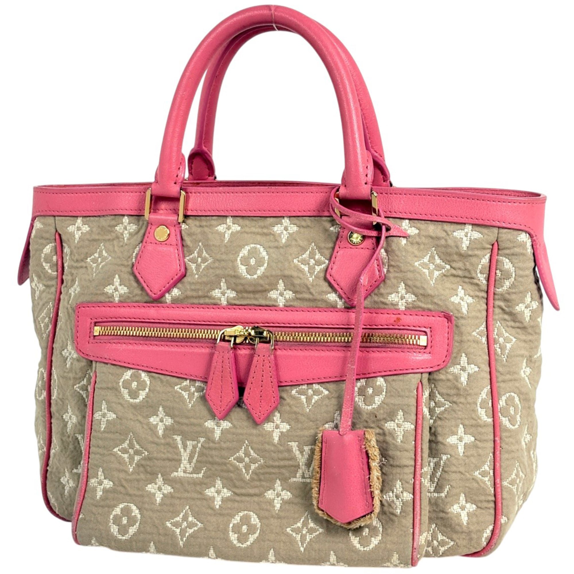 Louis Vuitton Beige Pink Monogram Monogram Handbag (Pre-Owned)