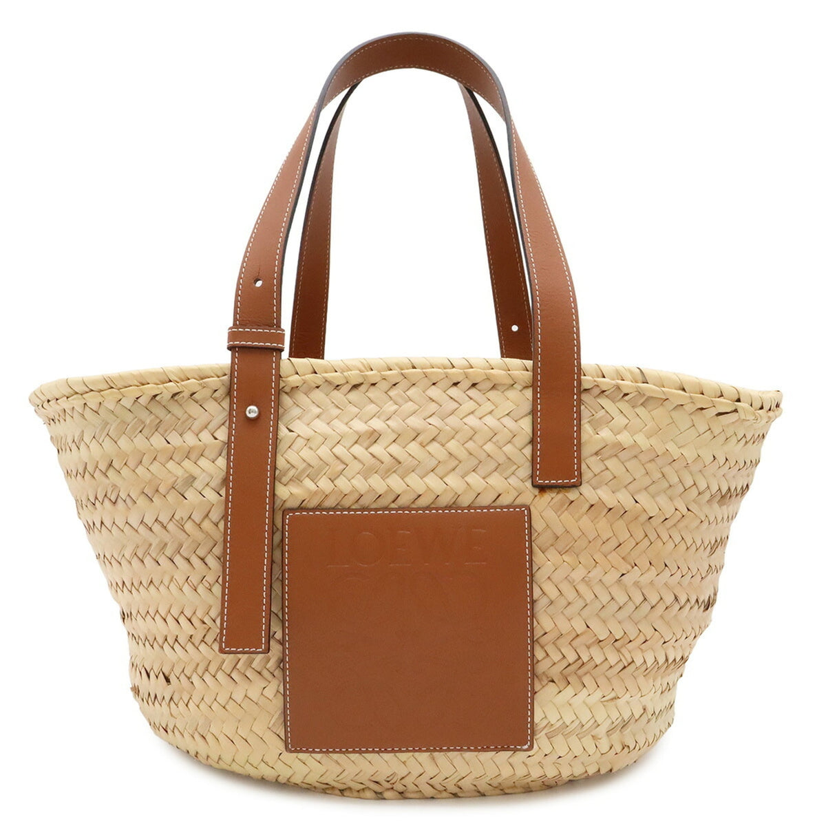 Loewe Brown Leather Basket Handbag (Pre-Owned)