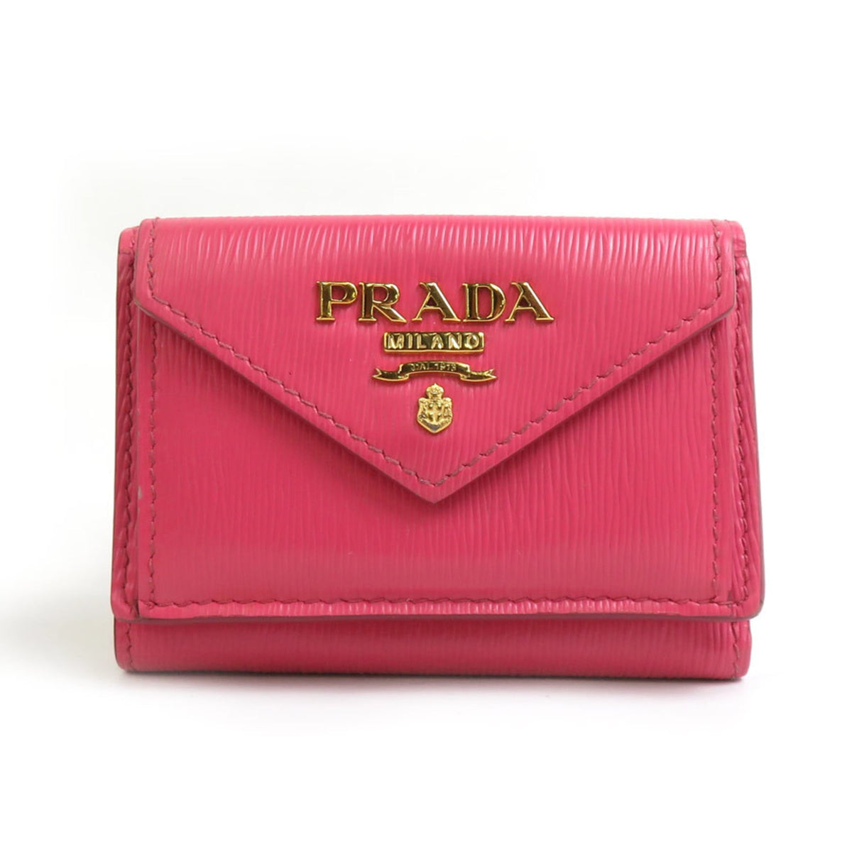 Prada Pink Leather Wallet (Tri-Fold) (Pre-Owned)