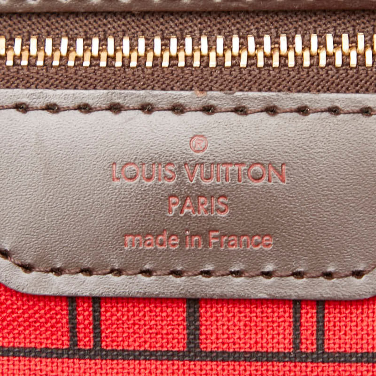 Louis Vuitton Damier Brown Cerise Red Color Pvc Leather Shoulder Bag Tote Bag (Pre-Owned)