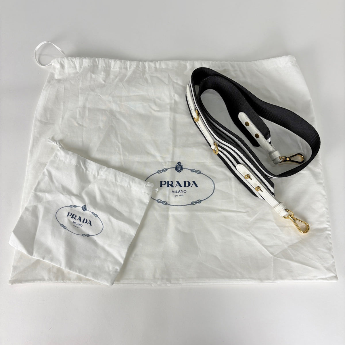 Prada White Canvas Handbag Shoulder Bag Tote Bag (Pre-Owned)