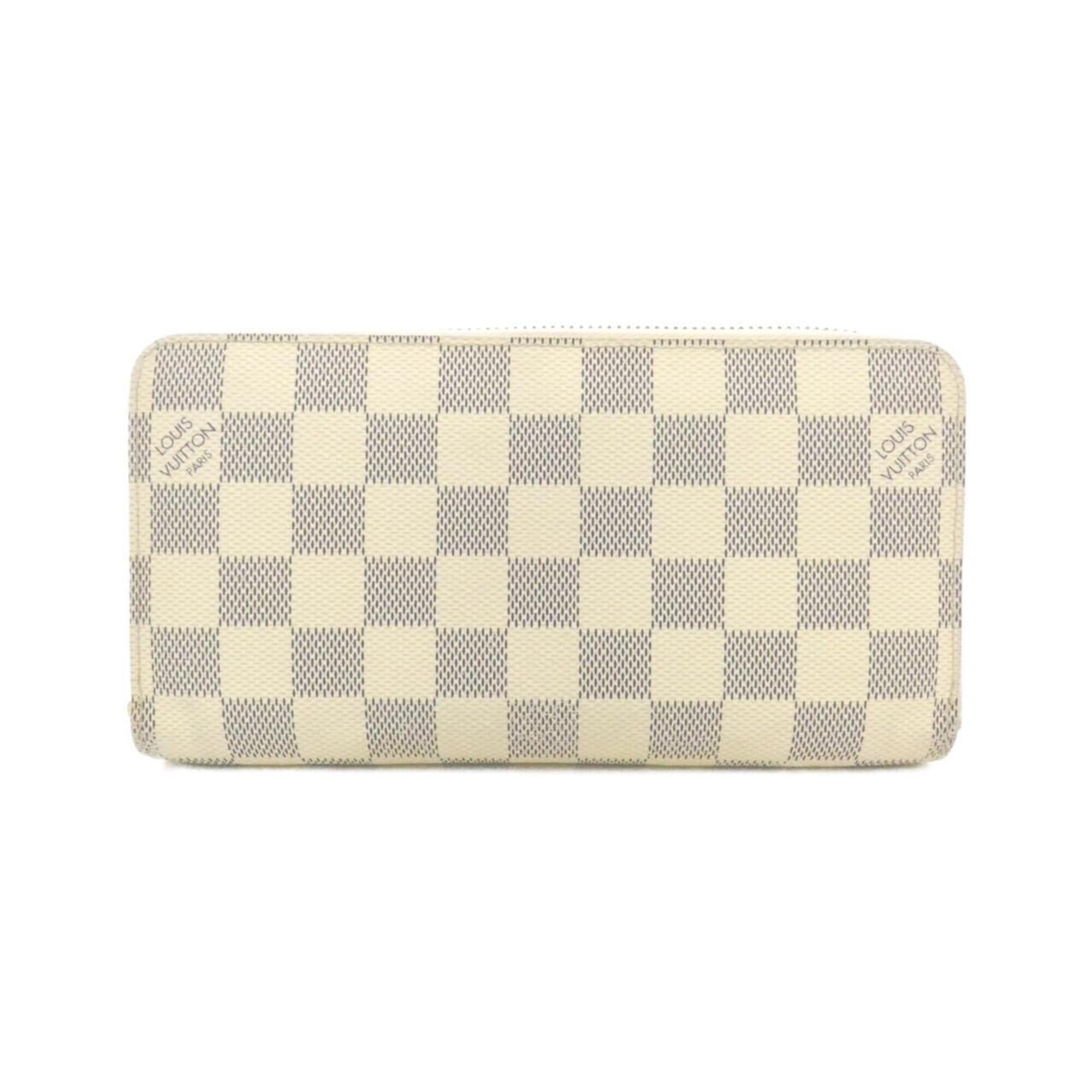Louis Vuitton Azur White Coated Canvas Long Wallet (Bi-Fold) (Pre-Owned)