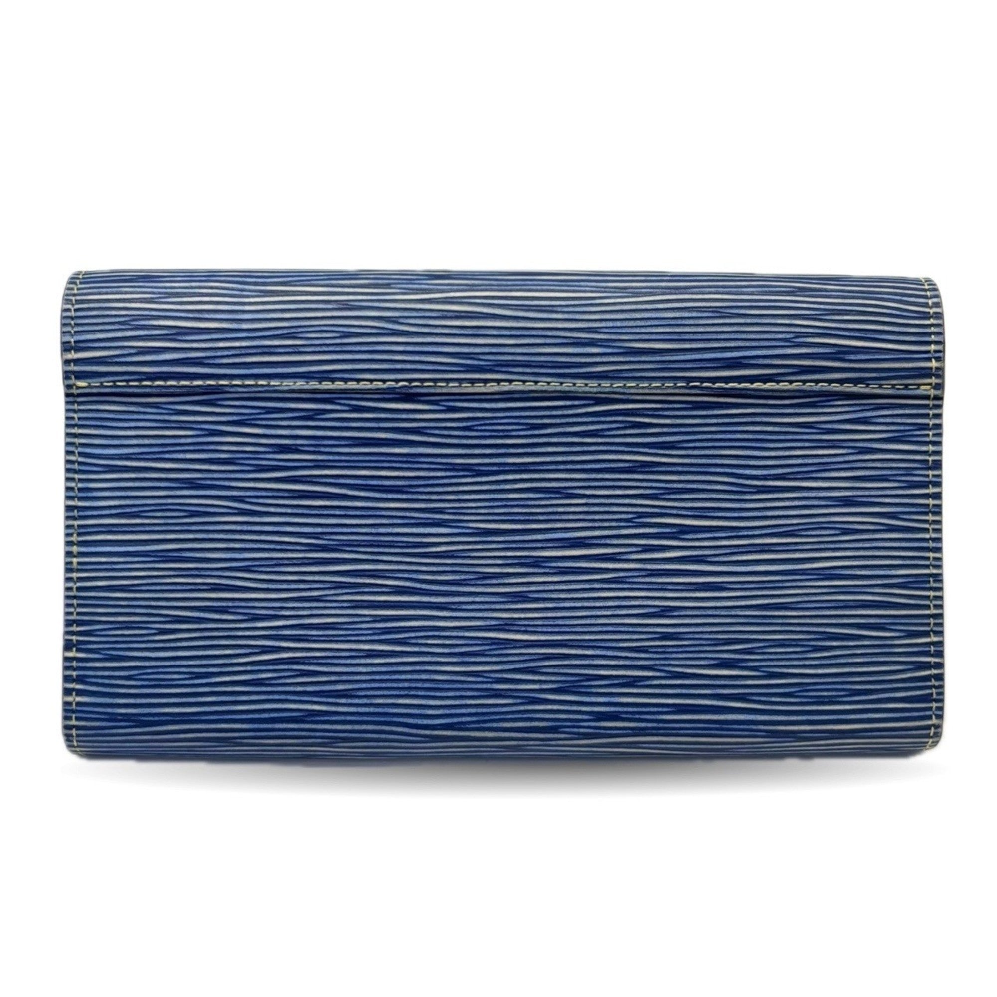 Louis Vuitton Epi Denim Blue Denim Epi Leather Long Wallet (Bi-Fold) (Pre-Owned)