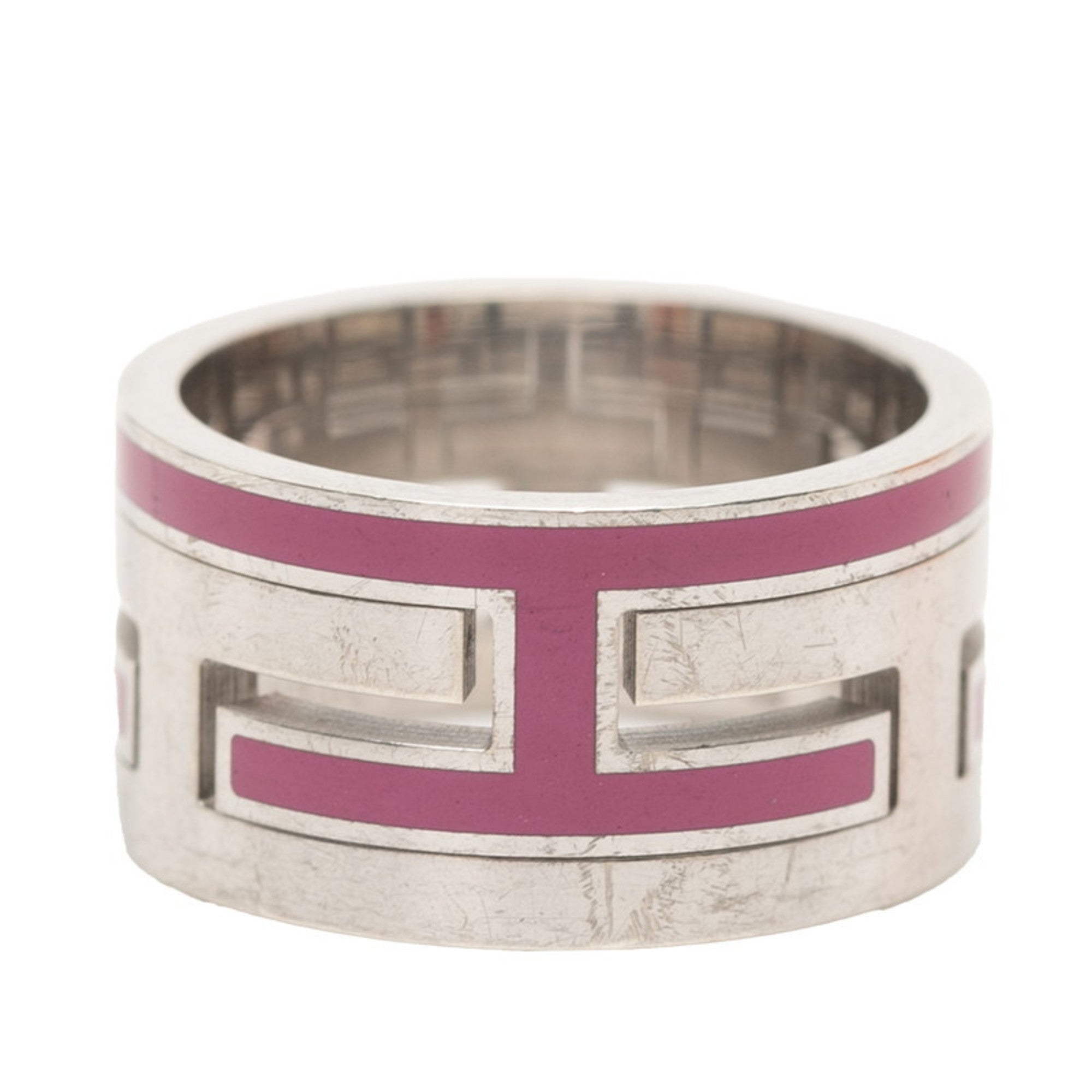 Hermes Silver 925 Band Ring (Pre-Owned)