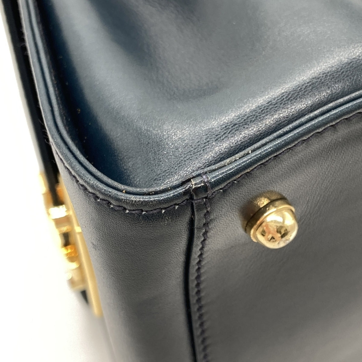 Tiffany Navy Leather Handbag (Pre-Owned)