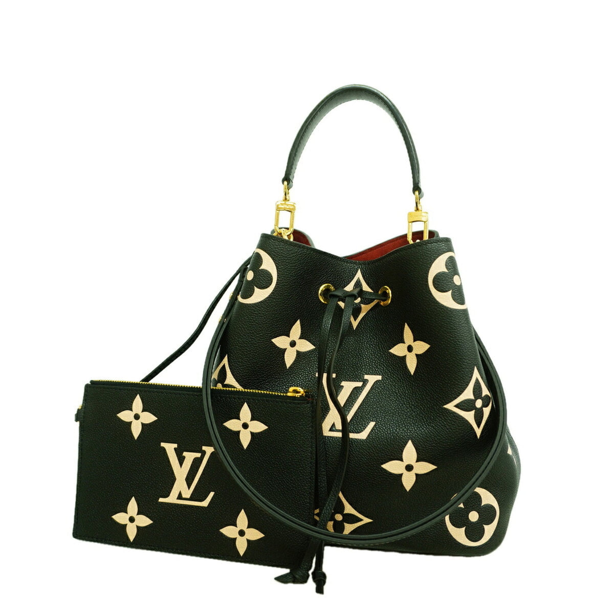 Louis Vuitton Beige Black Handbag (Pre-Owned)