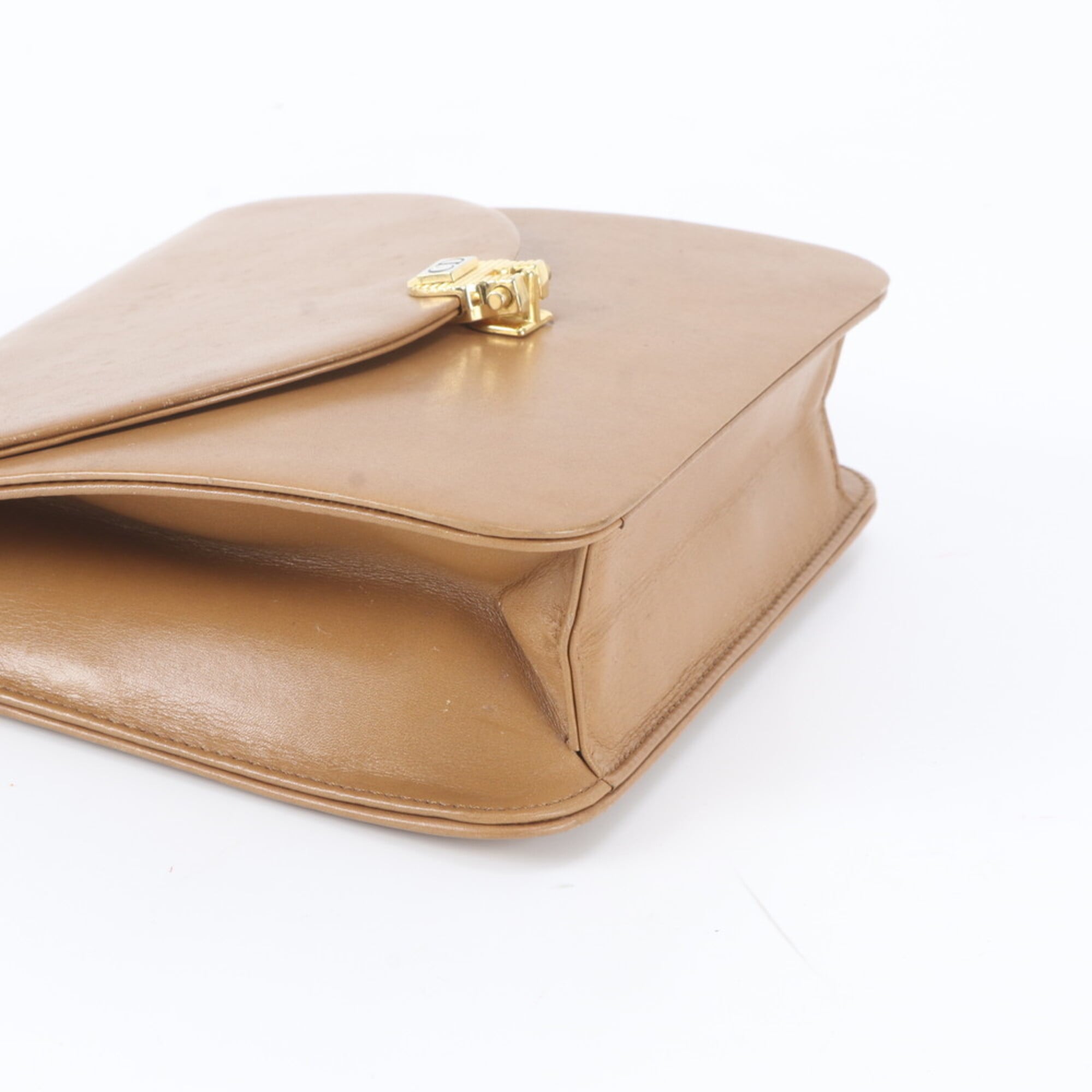 Christian Dior Beige Leather Shoulder Bag Tote Bag (Pre-Owned)