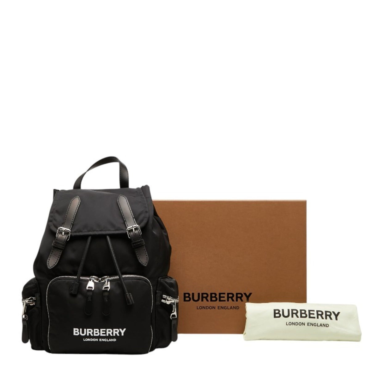 Burberry Black Nylon Leather Backpack (Pre-Owned)