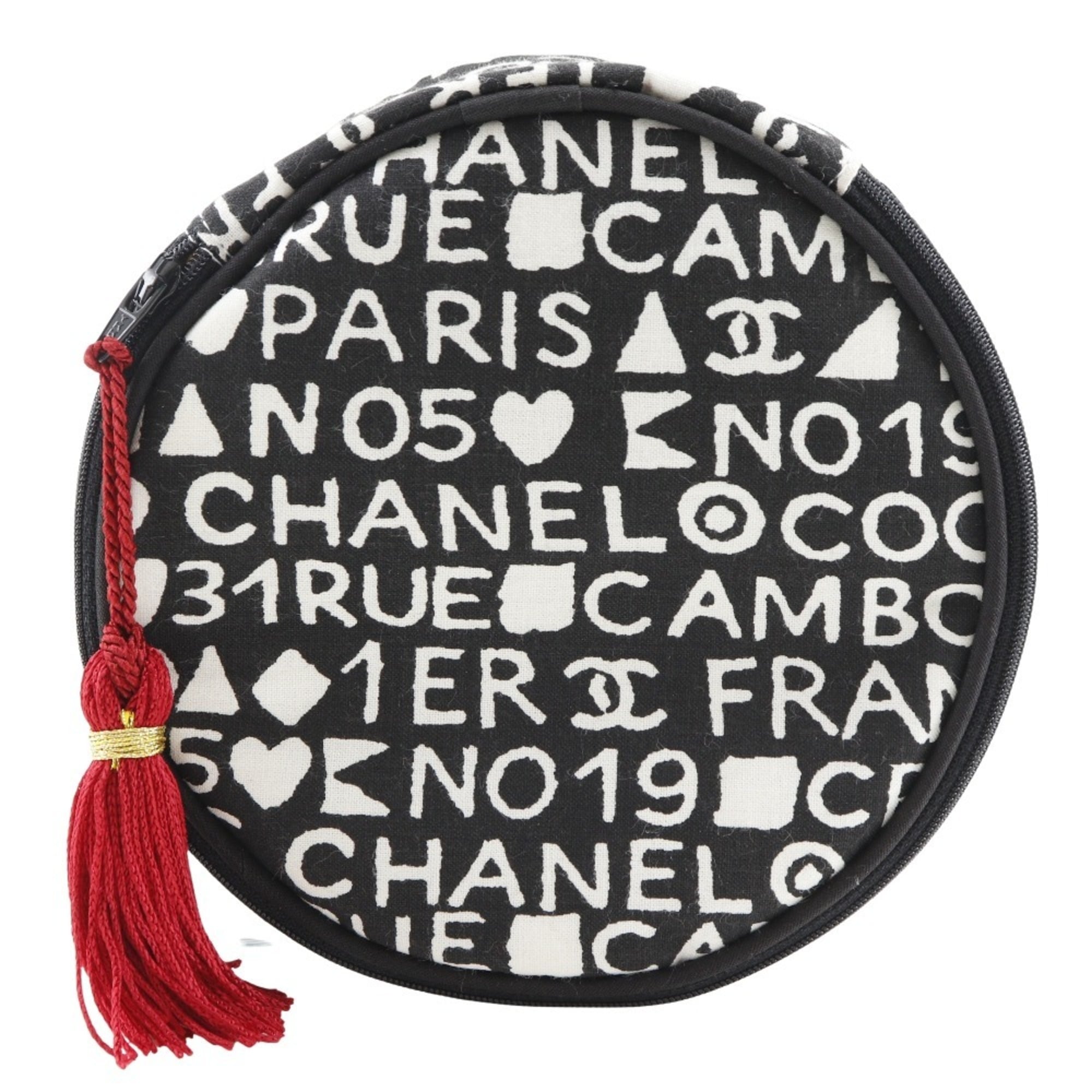Chanel Black Cotton Pouch (Pre-Owned)