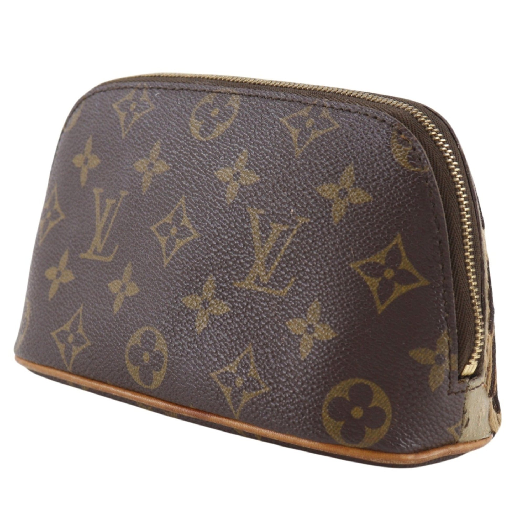 Louis Vuitton Brown Monogram Leather Pouch (Pre-Owned)