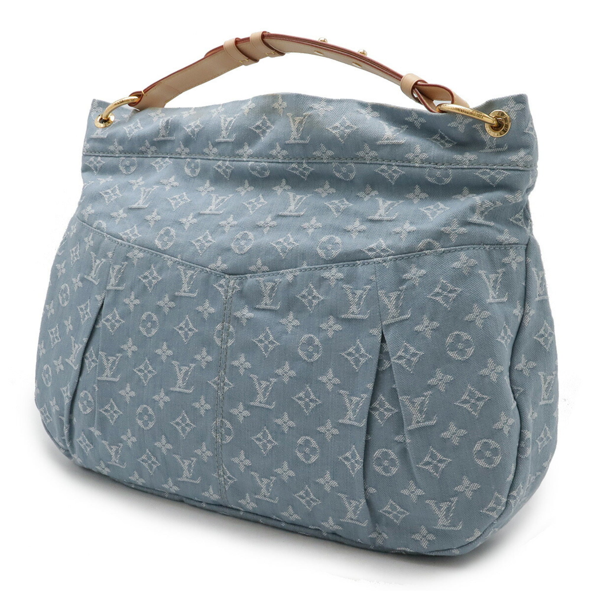 Louis Vuitton Blue Yellow Monogram Denim Shoulder Bag (Pre-Owned)