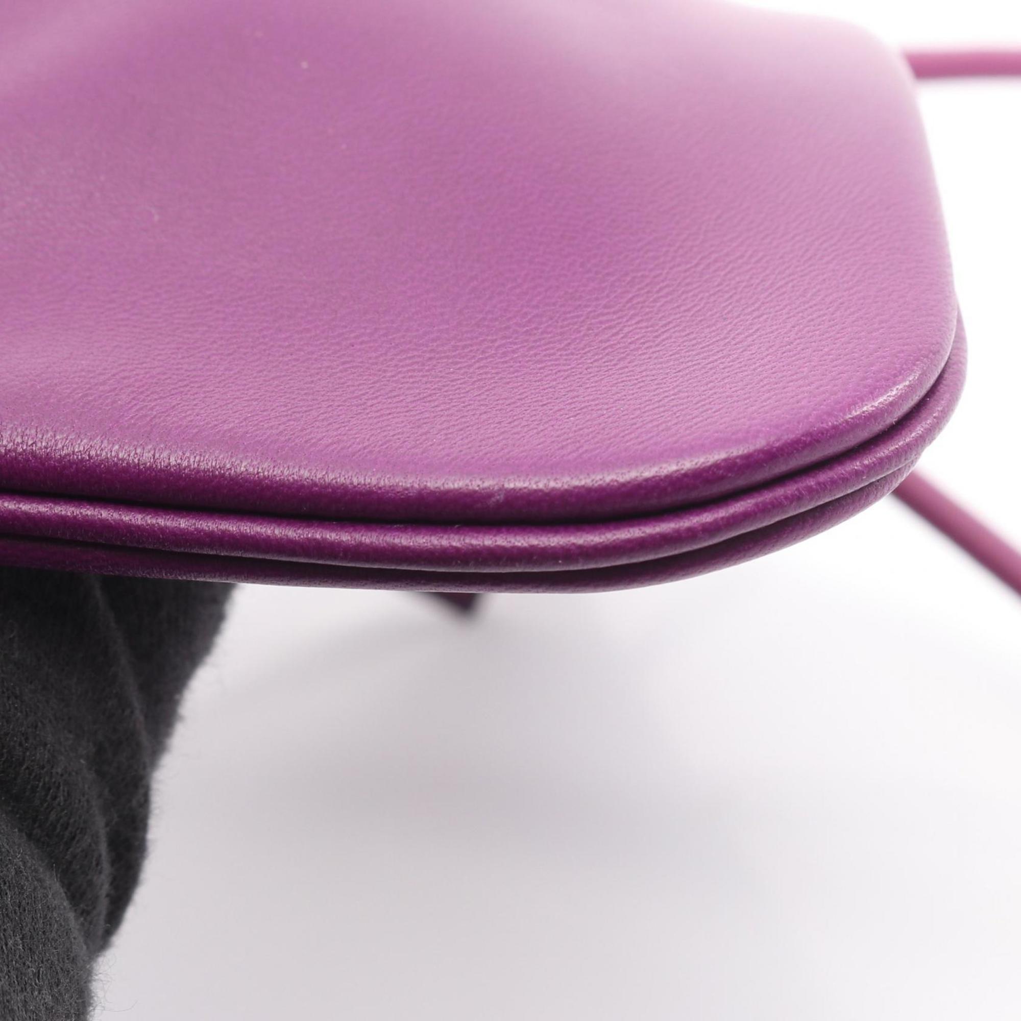 Hermes Anemone Purple Swift Leather Leather Handbag Shoulder Bag (Pre-Owned)