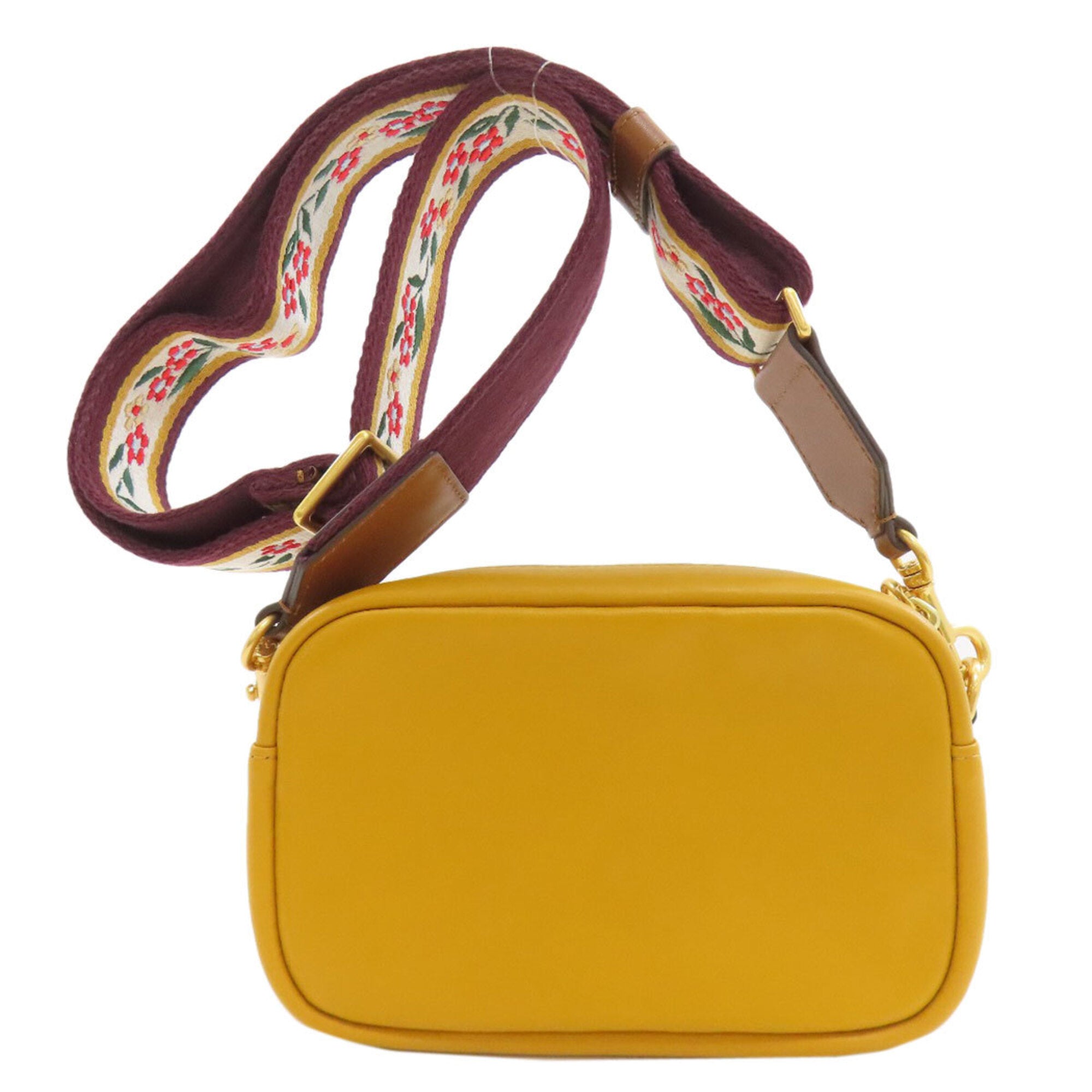 Tory Burch Yellow Leather Shoulder Bag (Pre-Owned)