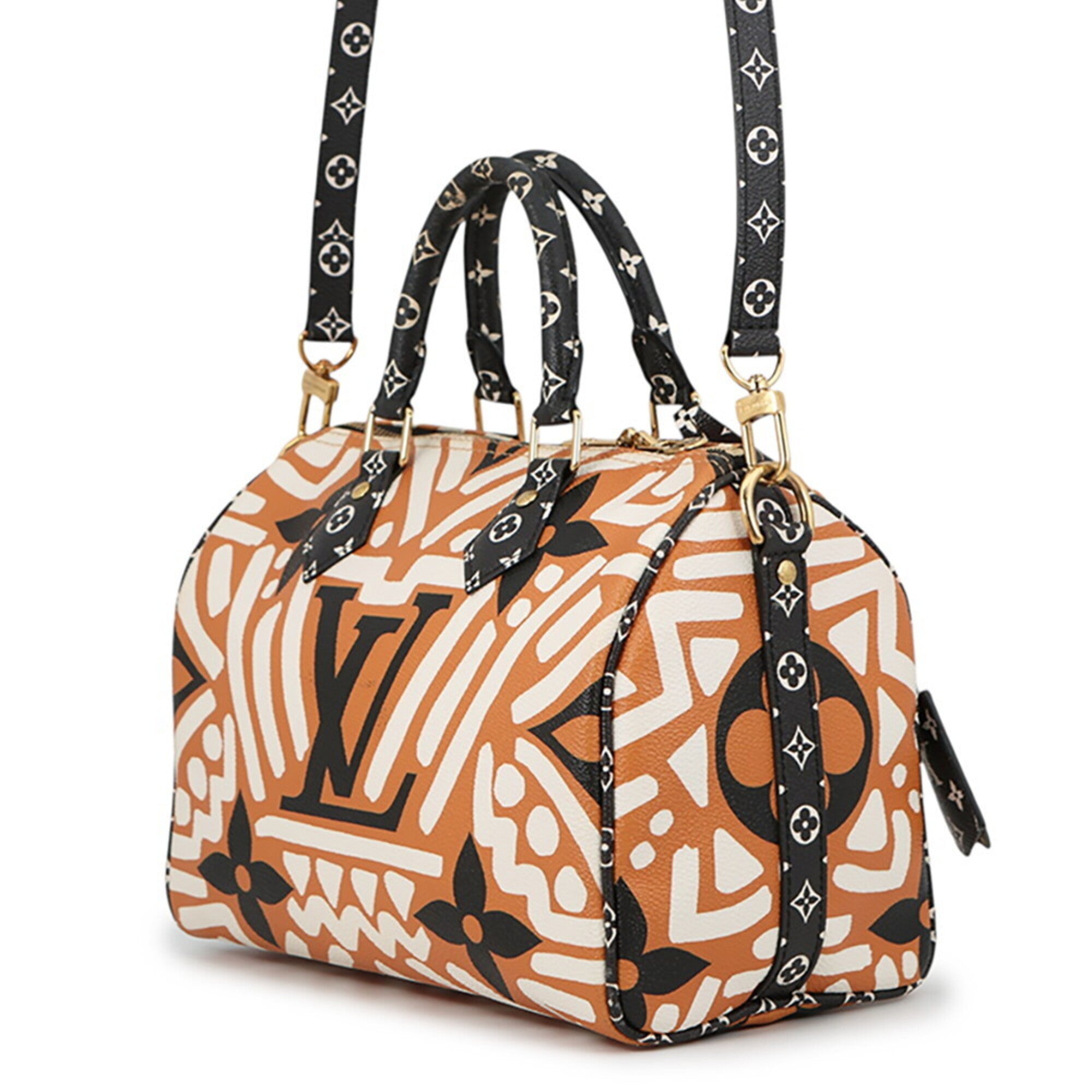 Louis Vuitton Monogram Black Monogram Orange Monogram Handbag (Pre-Owned)