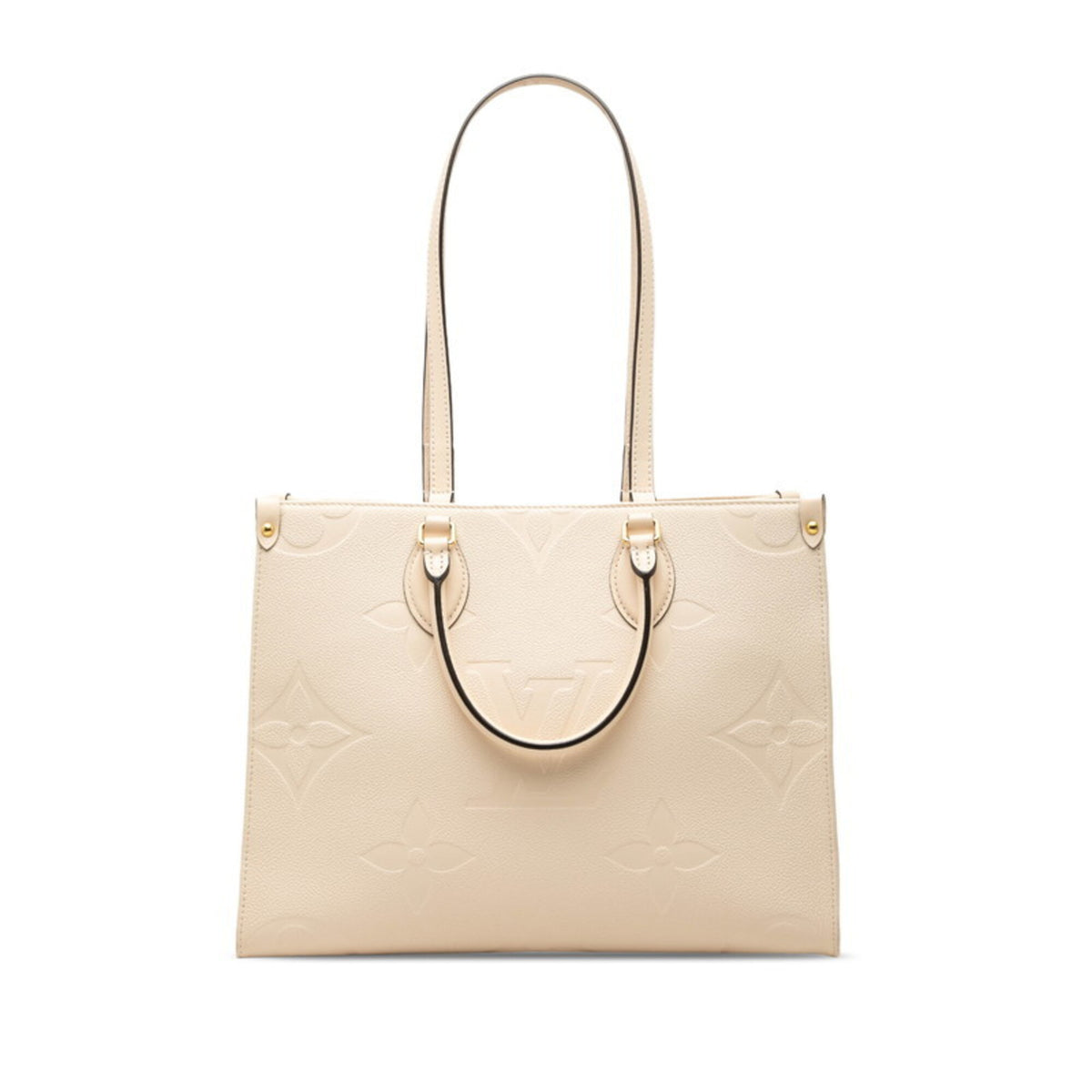 Louis Vuitton Cream Ivory Leather Handbag Tote Bag (Pre-Owned)