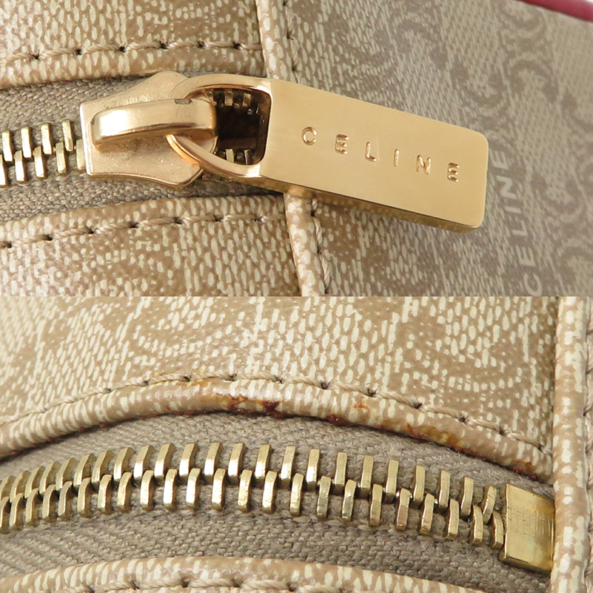 Celine Beige Red Color Handbag (Pre-Owned)