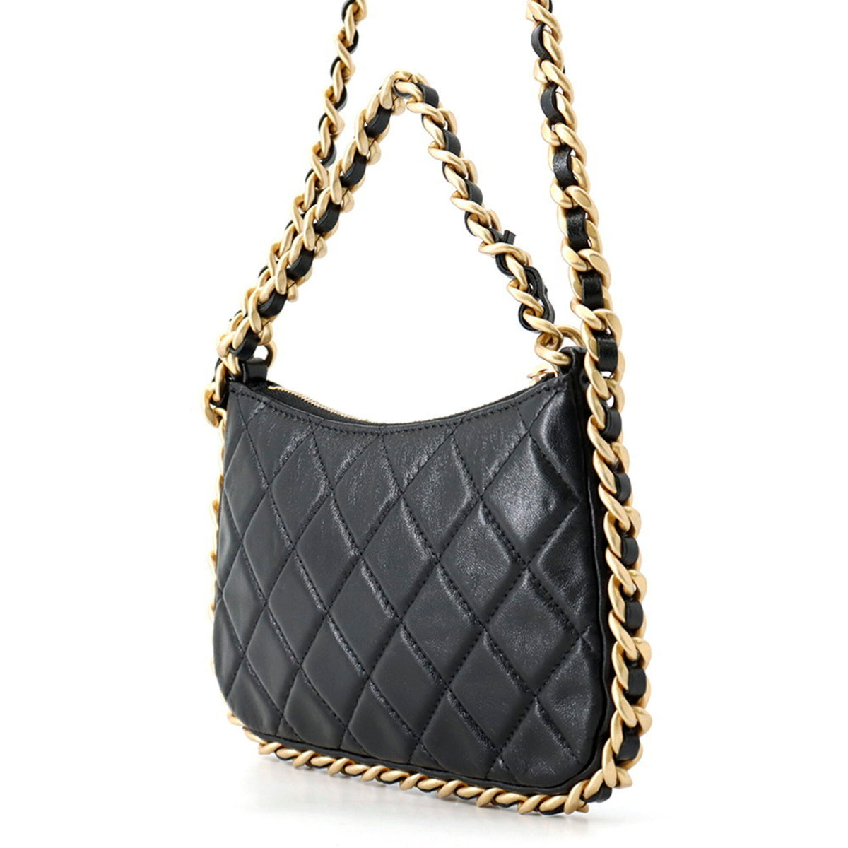 Chanel Black Leather Shoulder Bag (Pre-Owned)