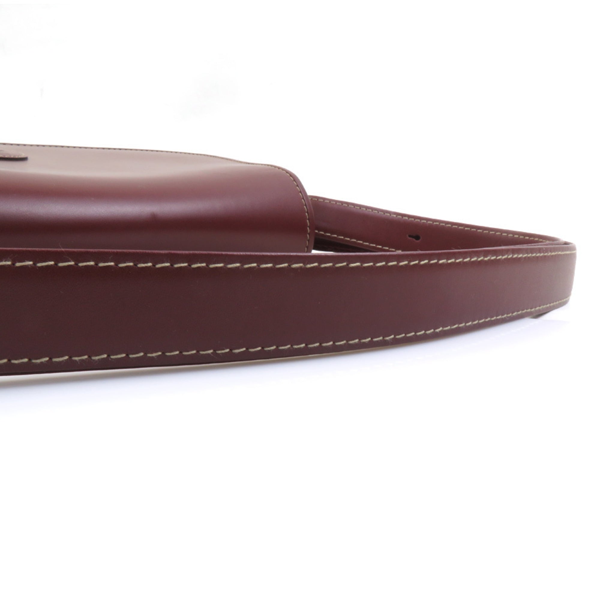Cartier Must Bordeaux Leather Shoulder Bag (Pre-Owned)