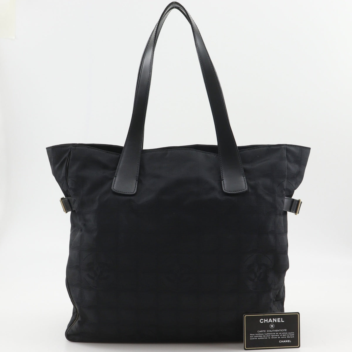 Chanel Black Nylon Canvas Tote Bag (Pre-Owned)