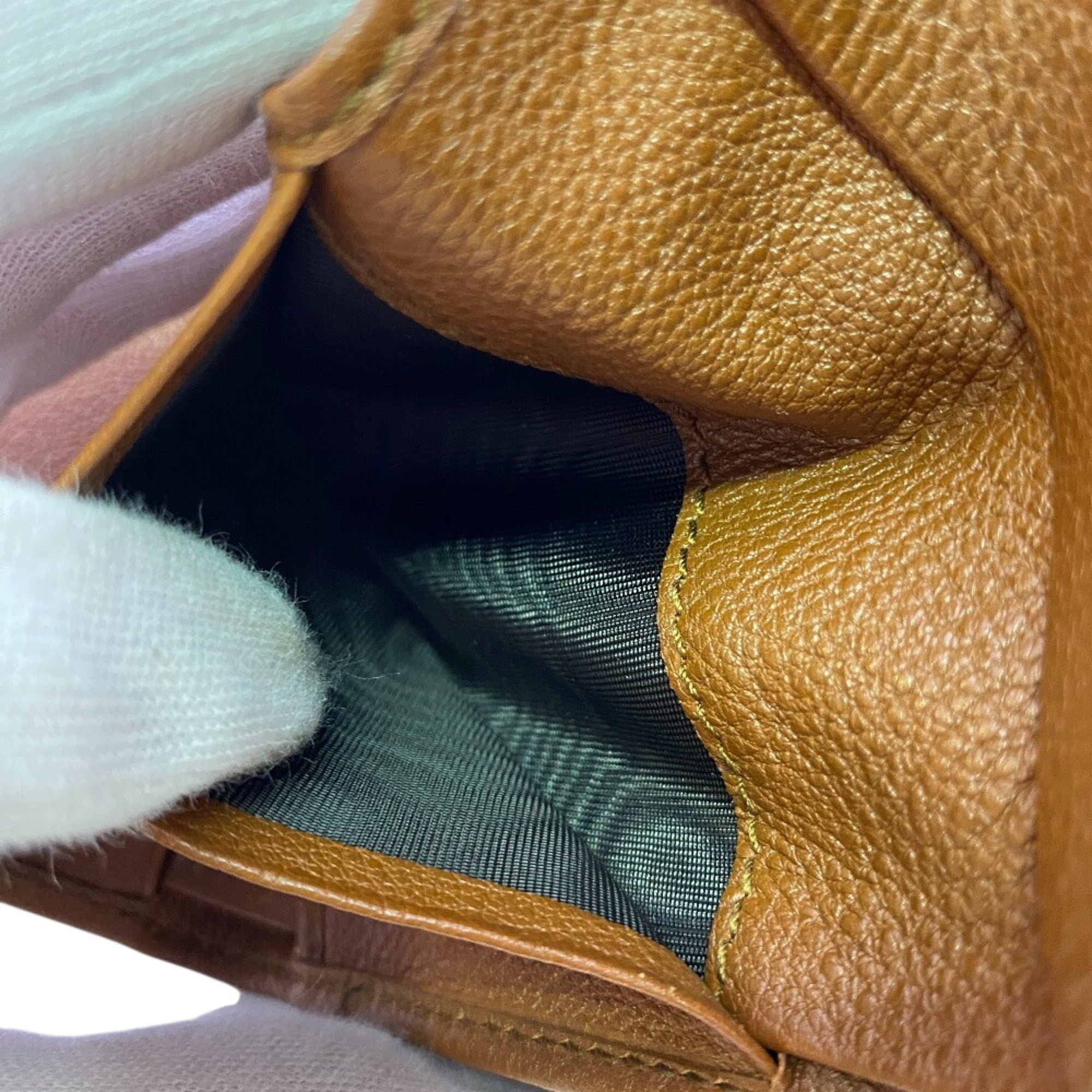 Gucci Bamboo Brown Leather Wallet (Tri-Fold) (Pre-Owned)