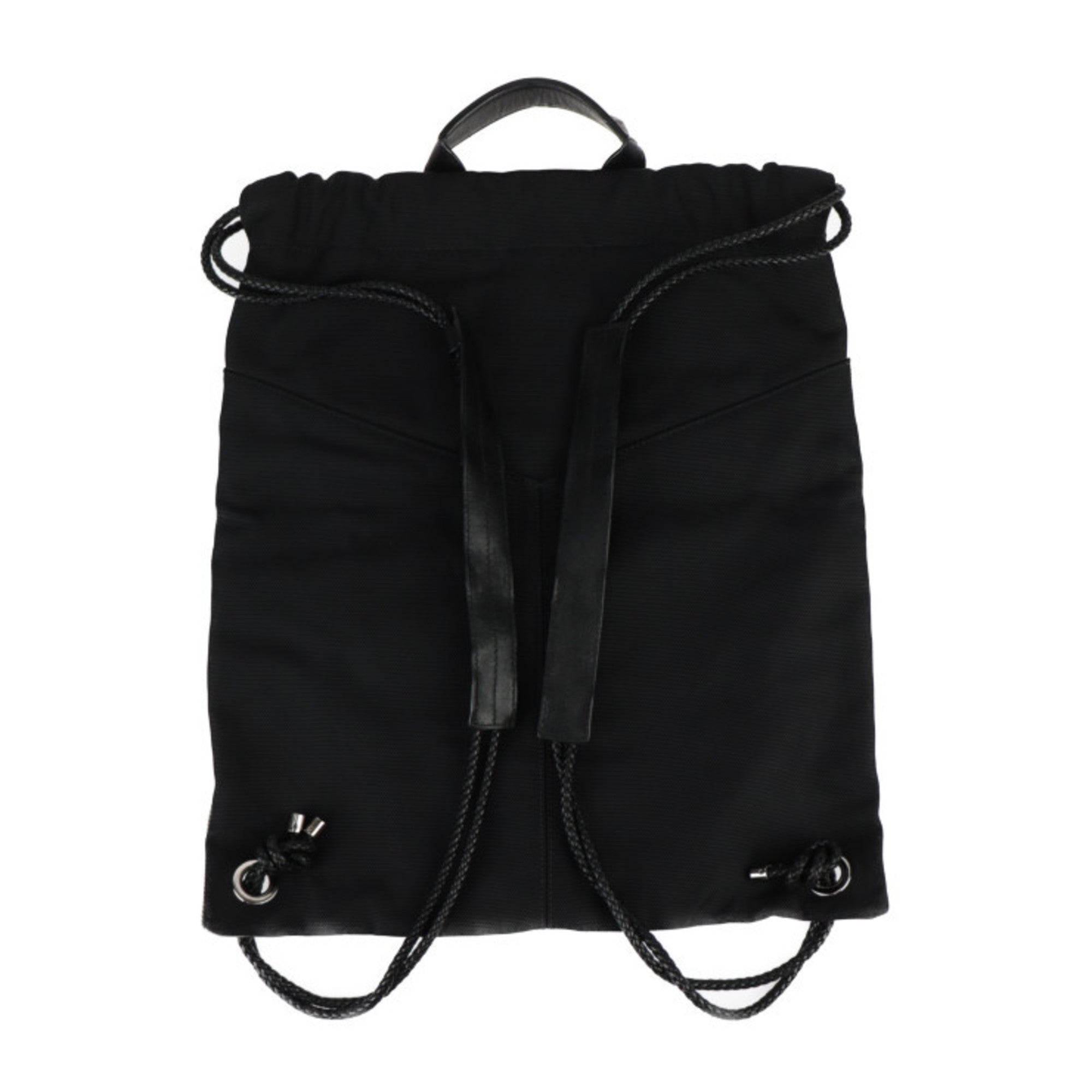 Jimmy Choo Black Nylon Canvas Leather Backpack (Pre-Owned)