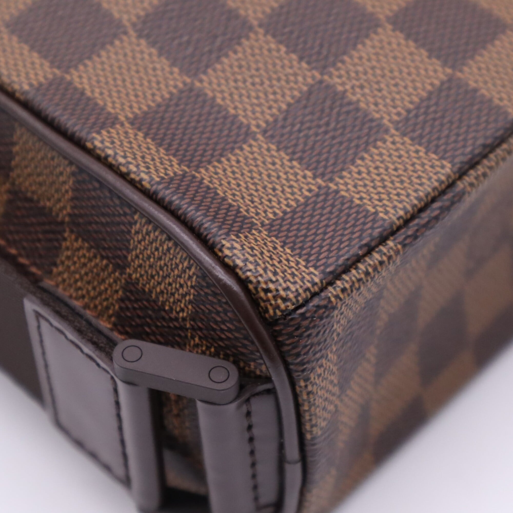 Louis Vuitton Damier Beige Brown Coated Canvas Leather Shoulder Bag (Pre-Owned)