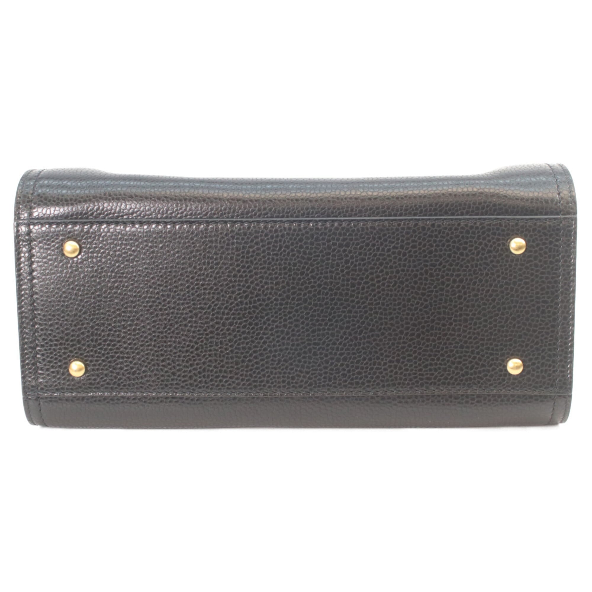Chanel Black Grained Calfskin Pouch Shoulder Bag (Pre-Owned)