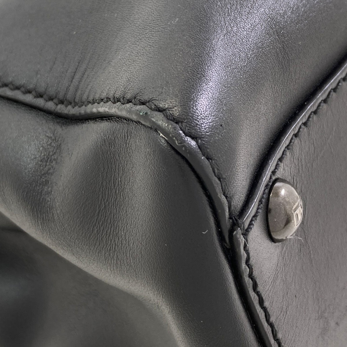 Fendi Black Leather Tote Bag (Pre-Owned)