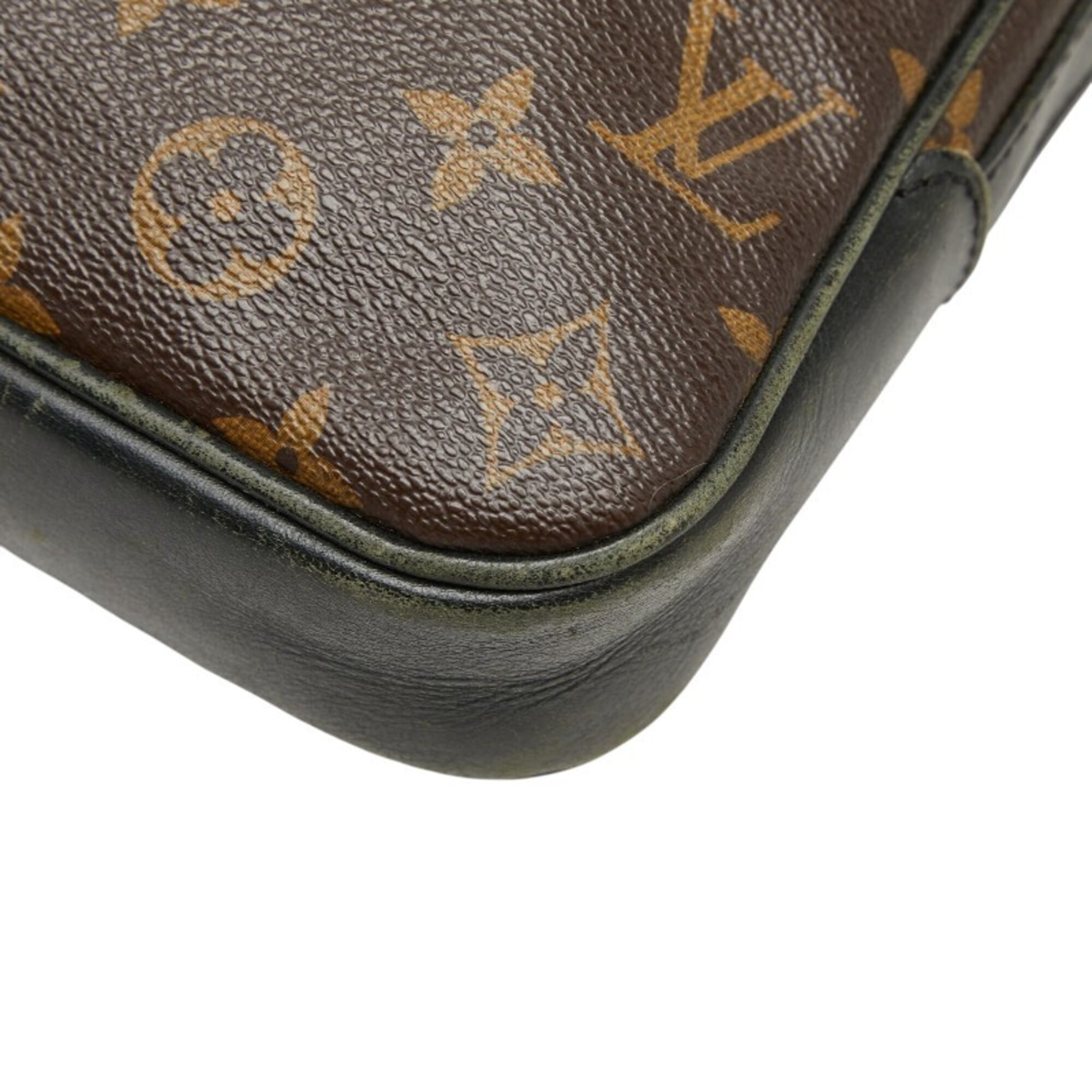 Louis Vuitton Black Brown Monogram Macassar Pvc Leather Shoulder Bag (Pre-Owned)
