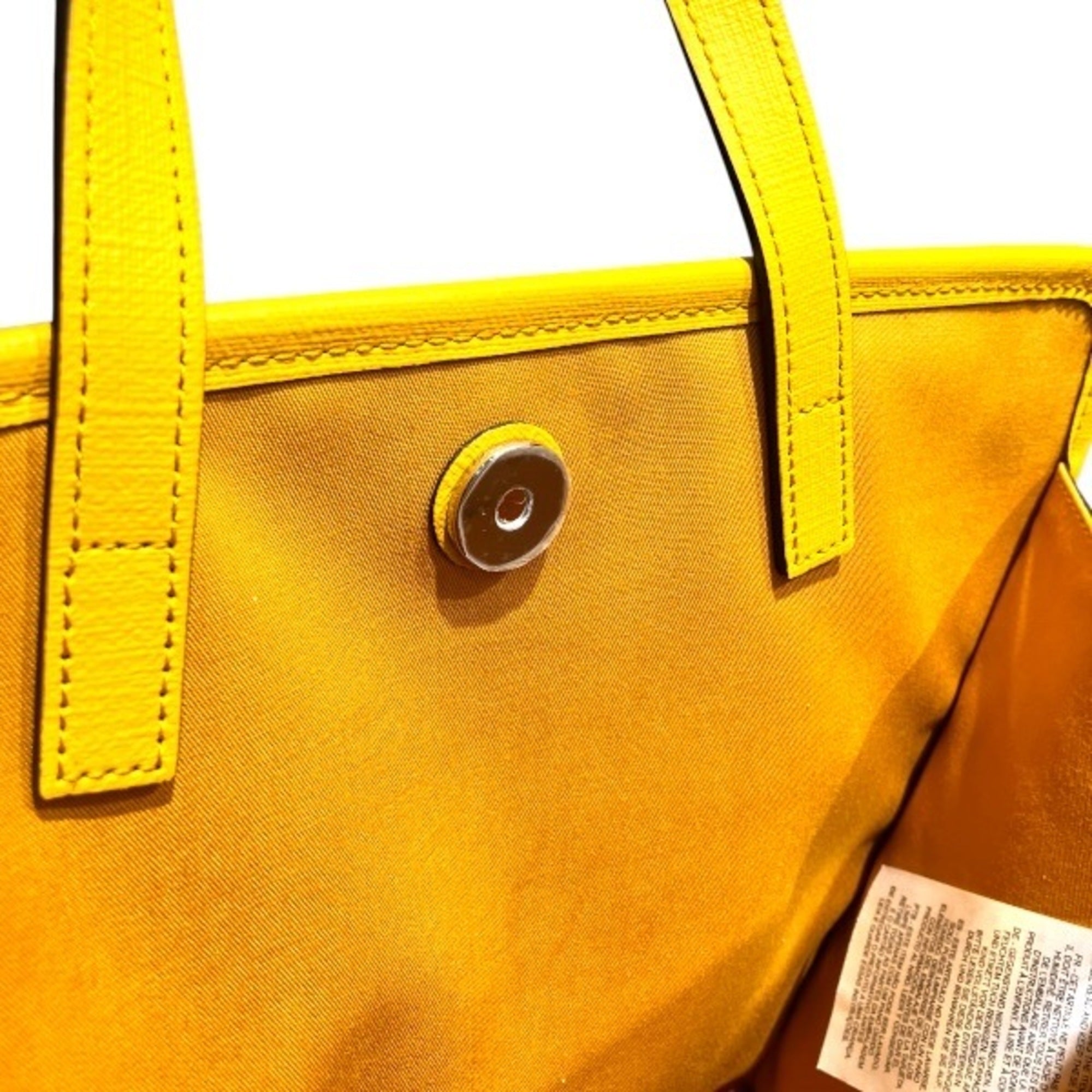 Gucci Navy Yellow Pvc Handbag Tote Bag (Pre-Owned)