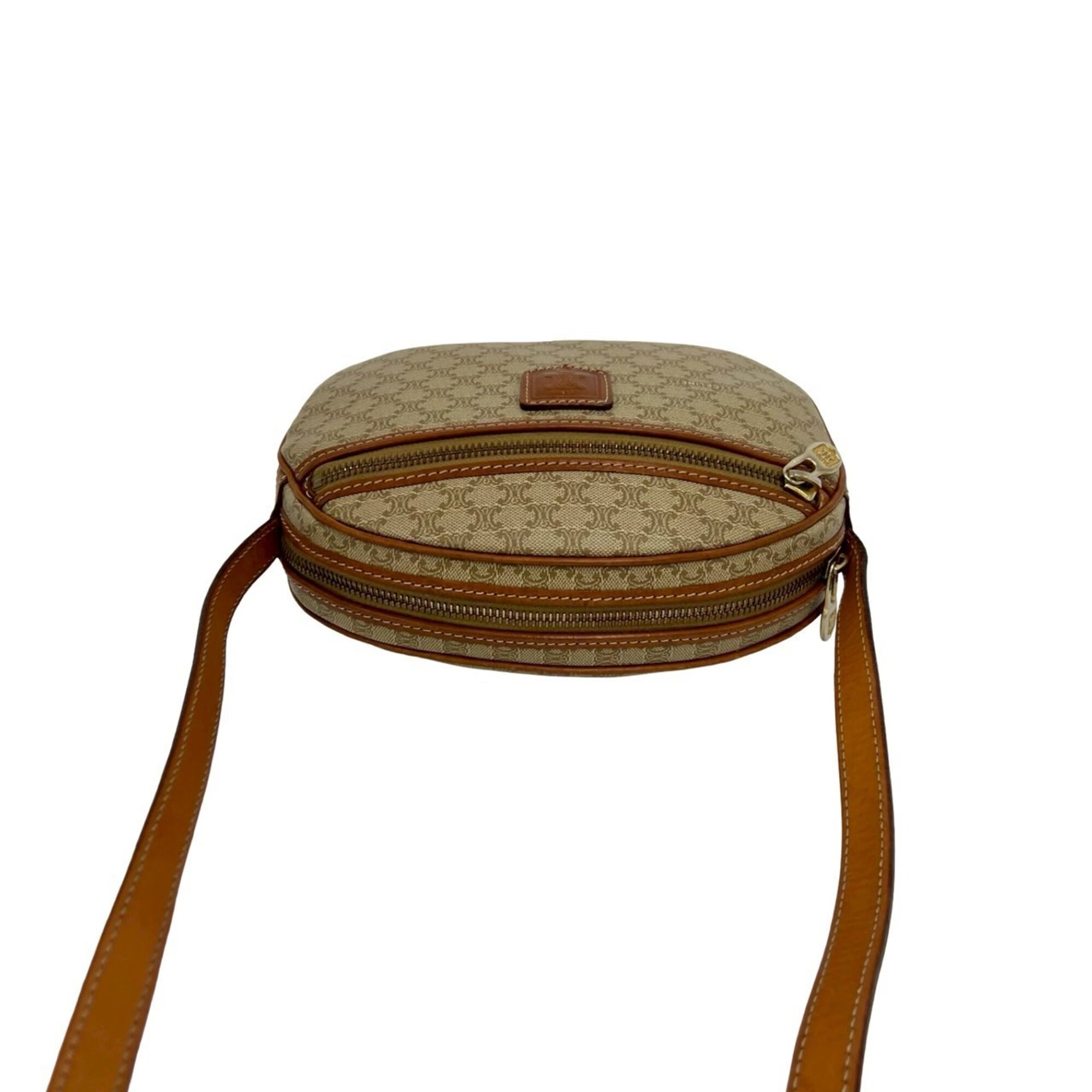 Celine Brown Leather Pvc Pochette Shoulder Bag (Pre-Owned)