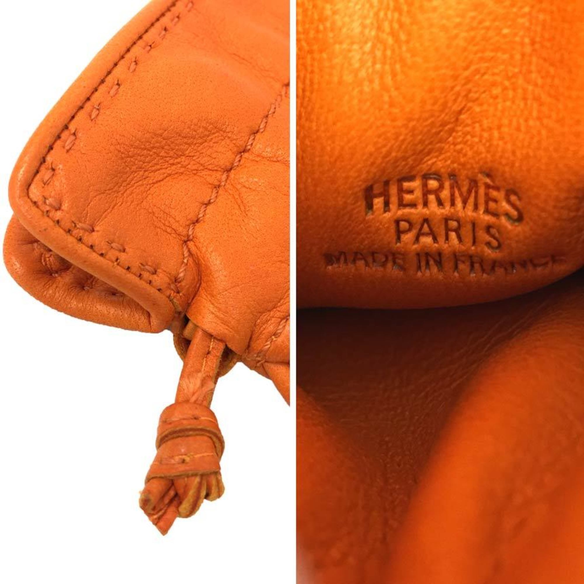 Hermes Orange Leather Pouch (Pre-Owned)