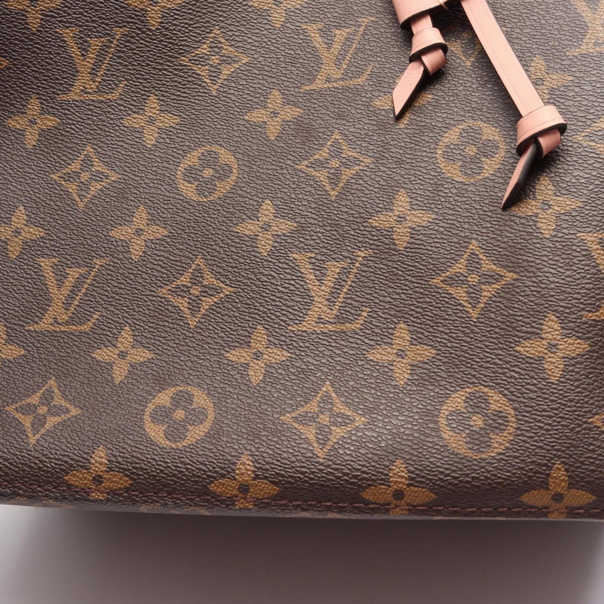 Louis Vuitton Brown Monogram Pink Rose Poudre Coated Canvas Leather Handbag Shoulder Bag (Pre-Owned)