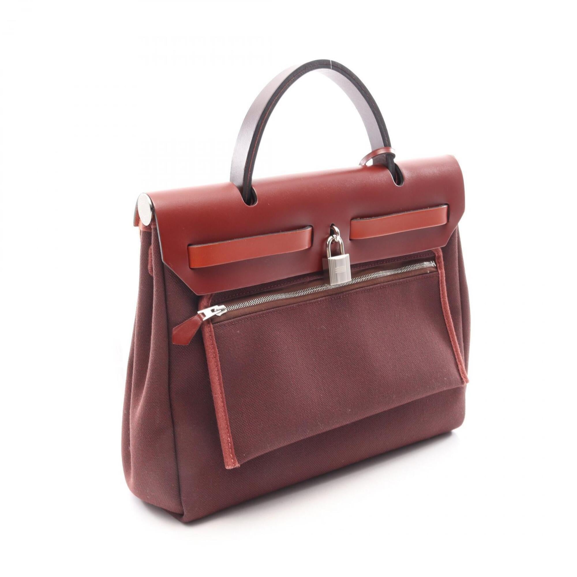 Hermes Bordeaux Toile H Handbag Pouch (Pre-Owned)