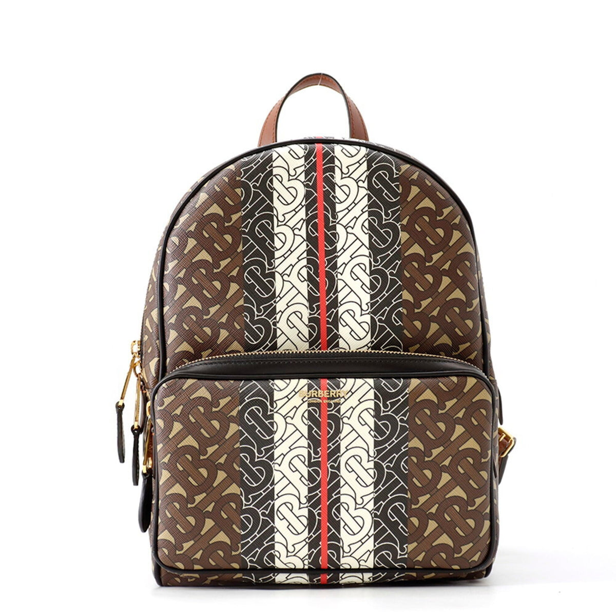 Burberry Brown Multi-Color Pvc Leather Backpack (Pre-Owned)