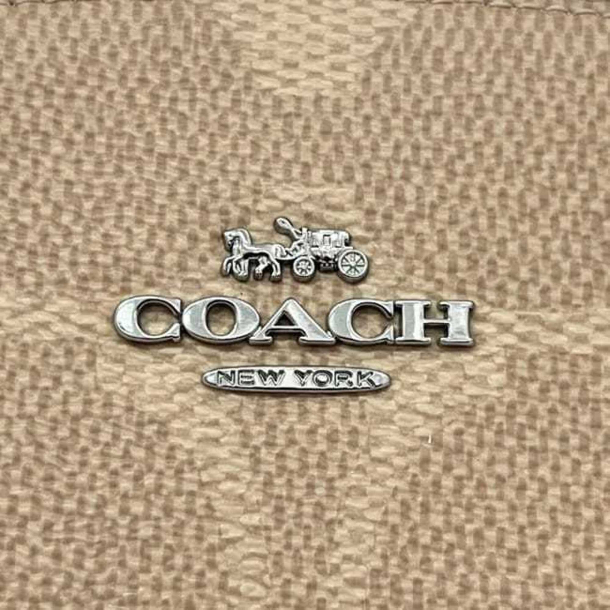 Coach Beige Pvc Leather Handbag (Pre-Owned)