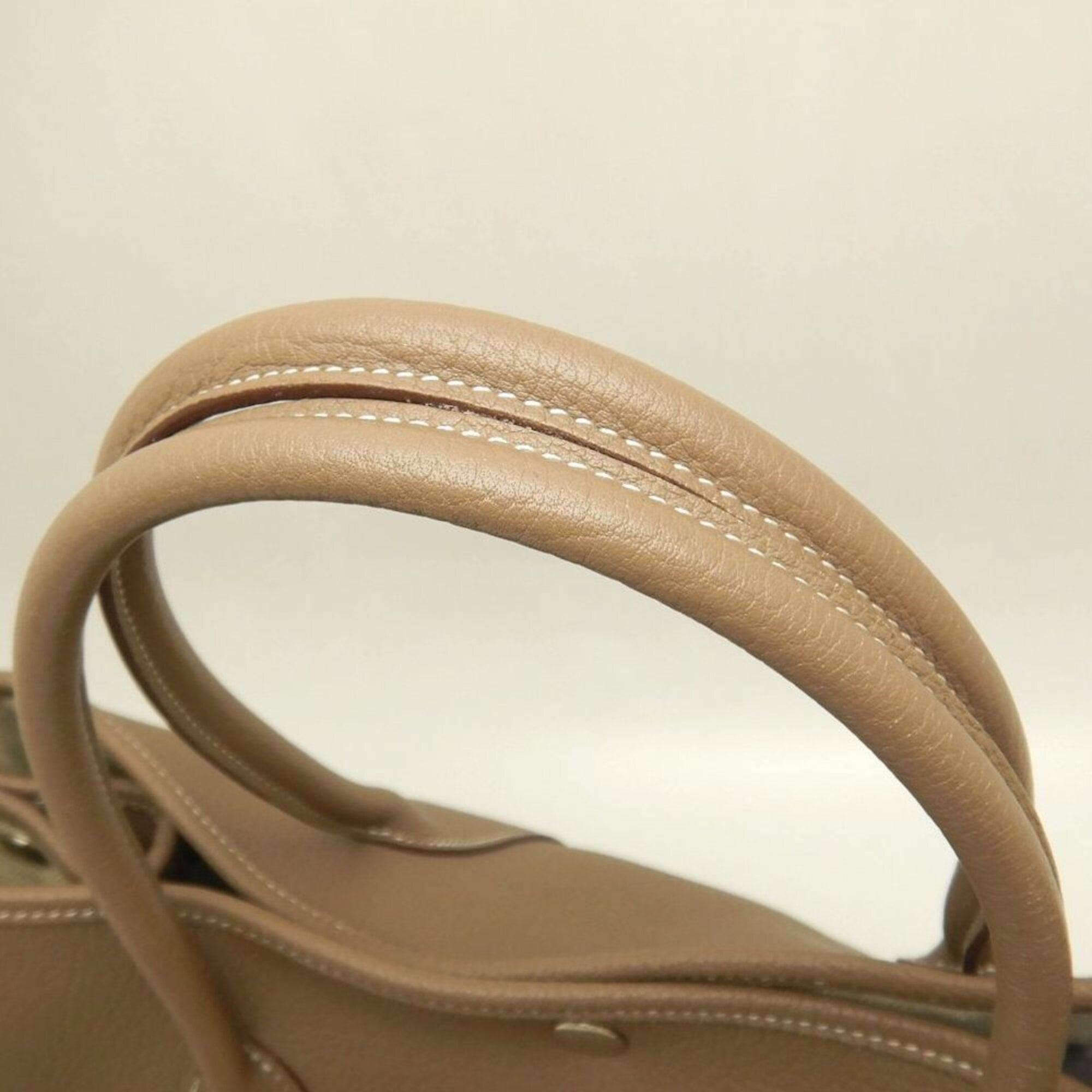 Hermes Etoupe Gray Negonda Leather Handbag (Pre-Owned)