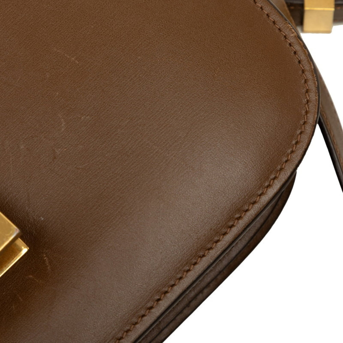 Celine Brown Leather Shoulder Bag (Pre-Owned)