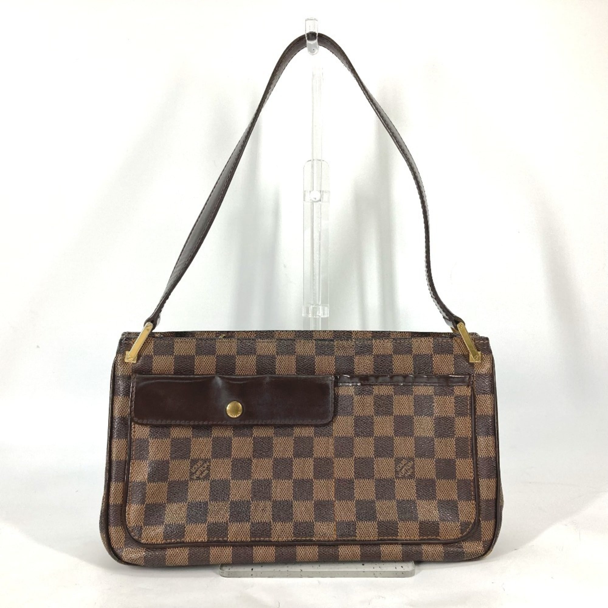 Louis Vuitton Damier Brown Damier Canvas Ebene Damier Canvas Shoulder Bag (Pre-Owned)