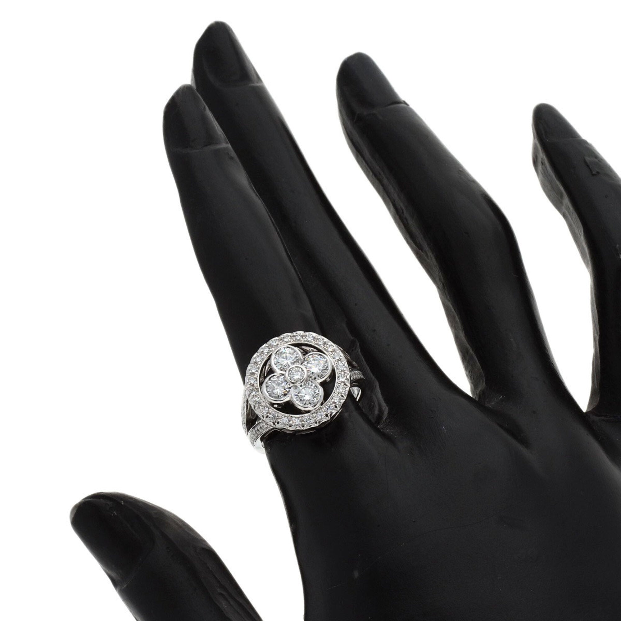 Louis Vuitton White Gold (18K) Band Ring (Pre-Owned)