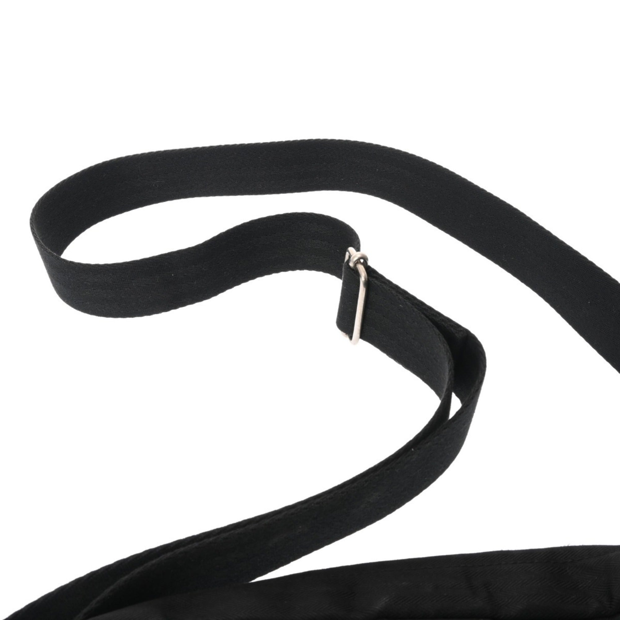 Hermes Acapulco Black Toile Chevron Shoulder Bag (Pre-Owned)