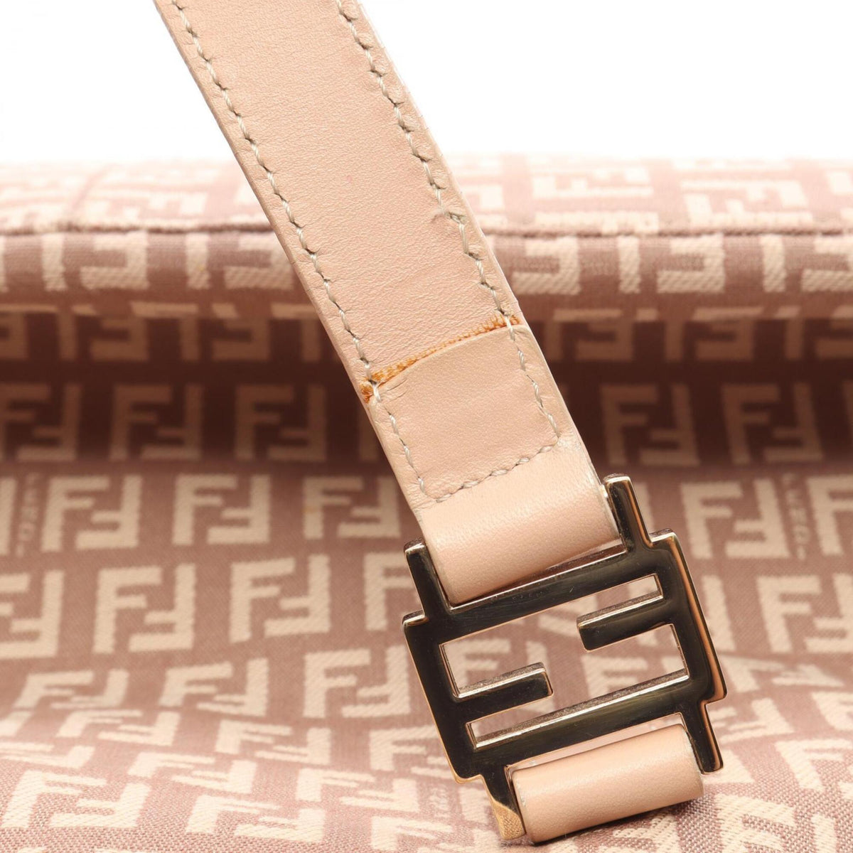 Fendi Pink Canvas Leather Handbag Tote Bag (Pre-Owned)