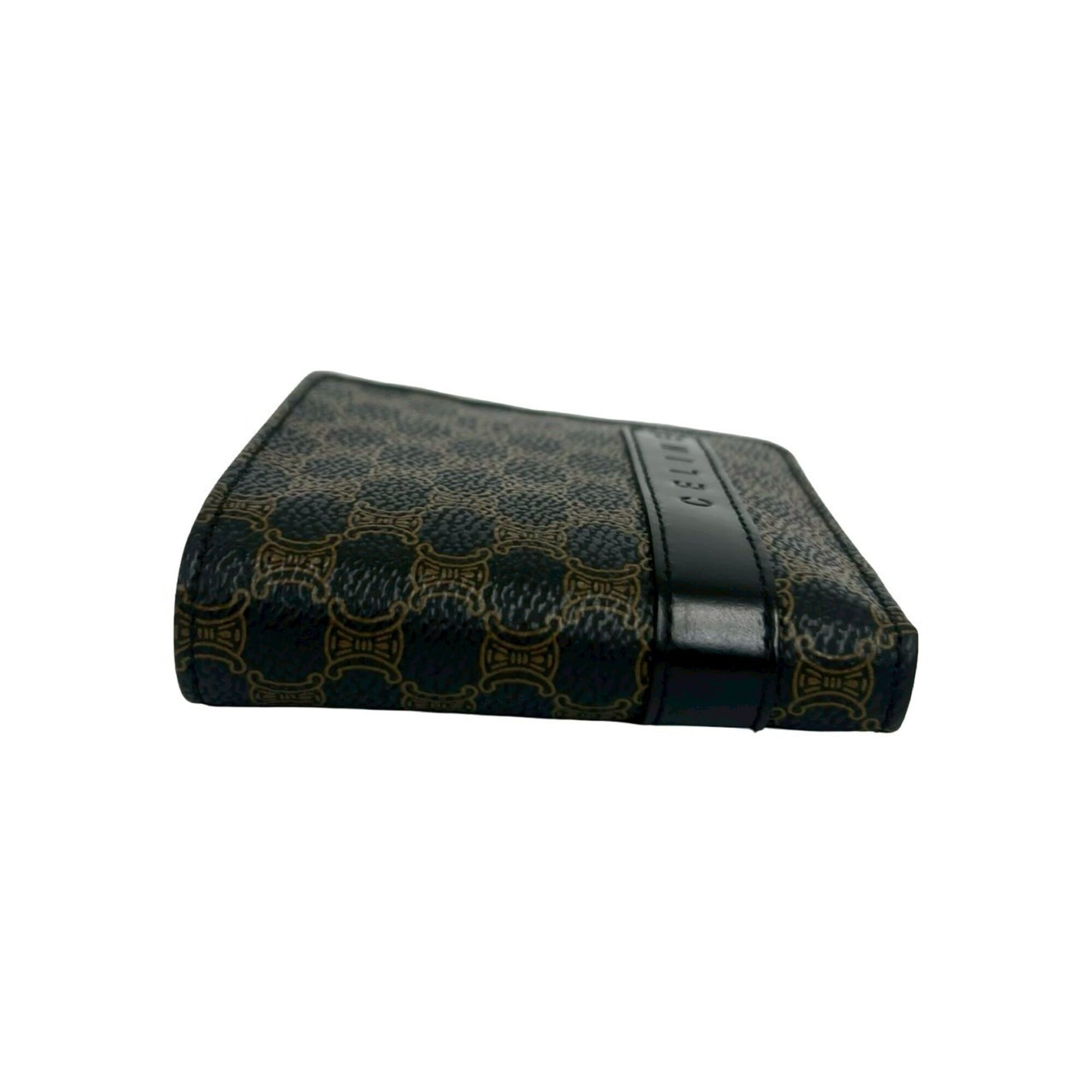 Celine Black Brown Pvc Leather Wallet (Bi-Fold) (Pre-Owned)