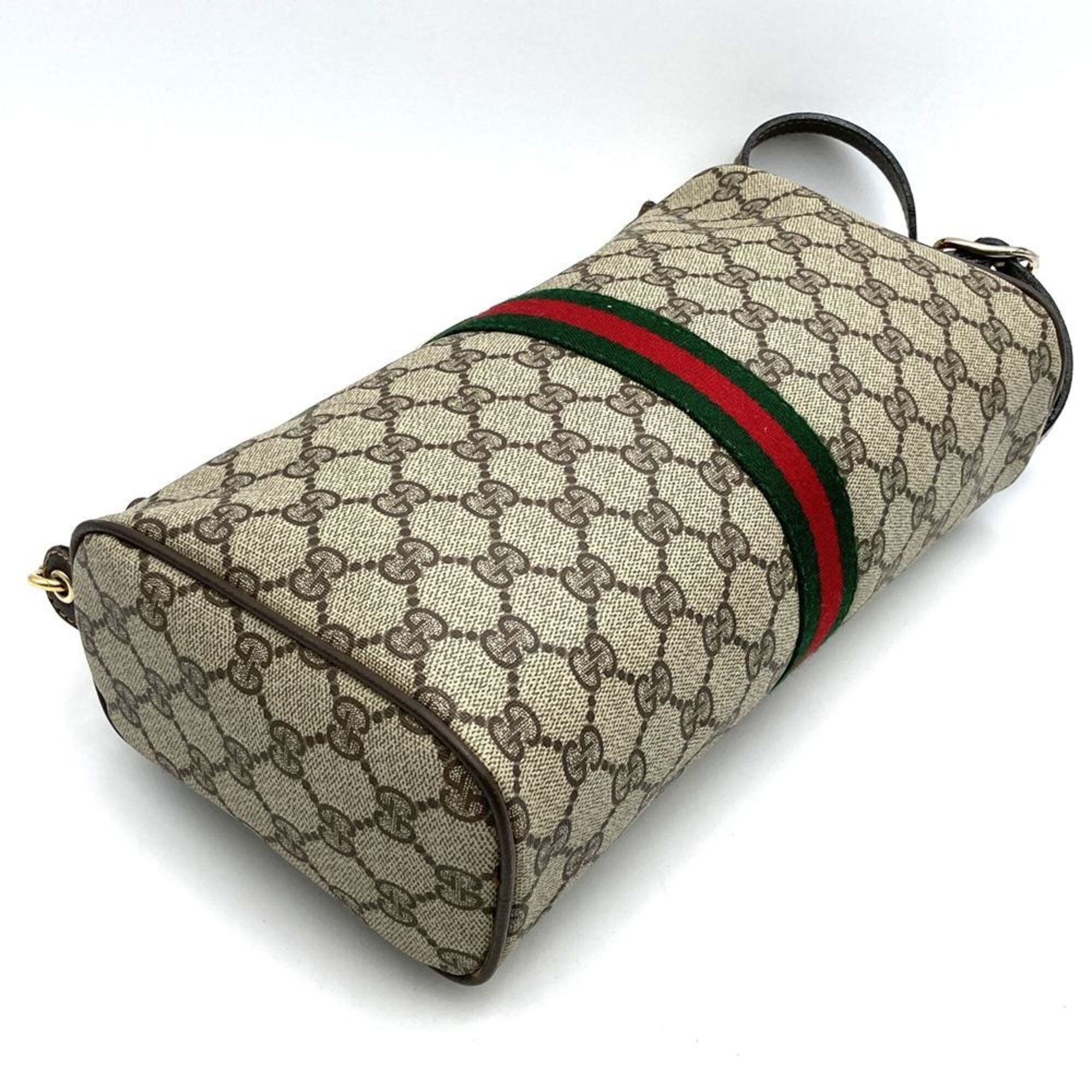 Gucci Brown Gg Supreme Canvas Shoulder Bag (Pre-Owned)