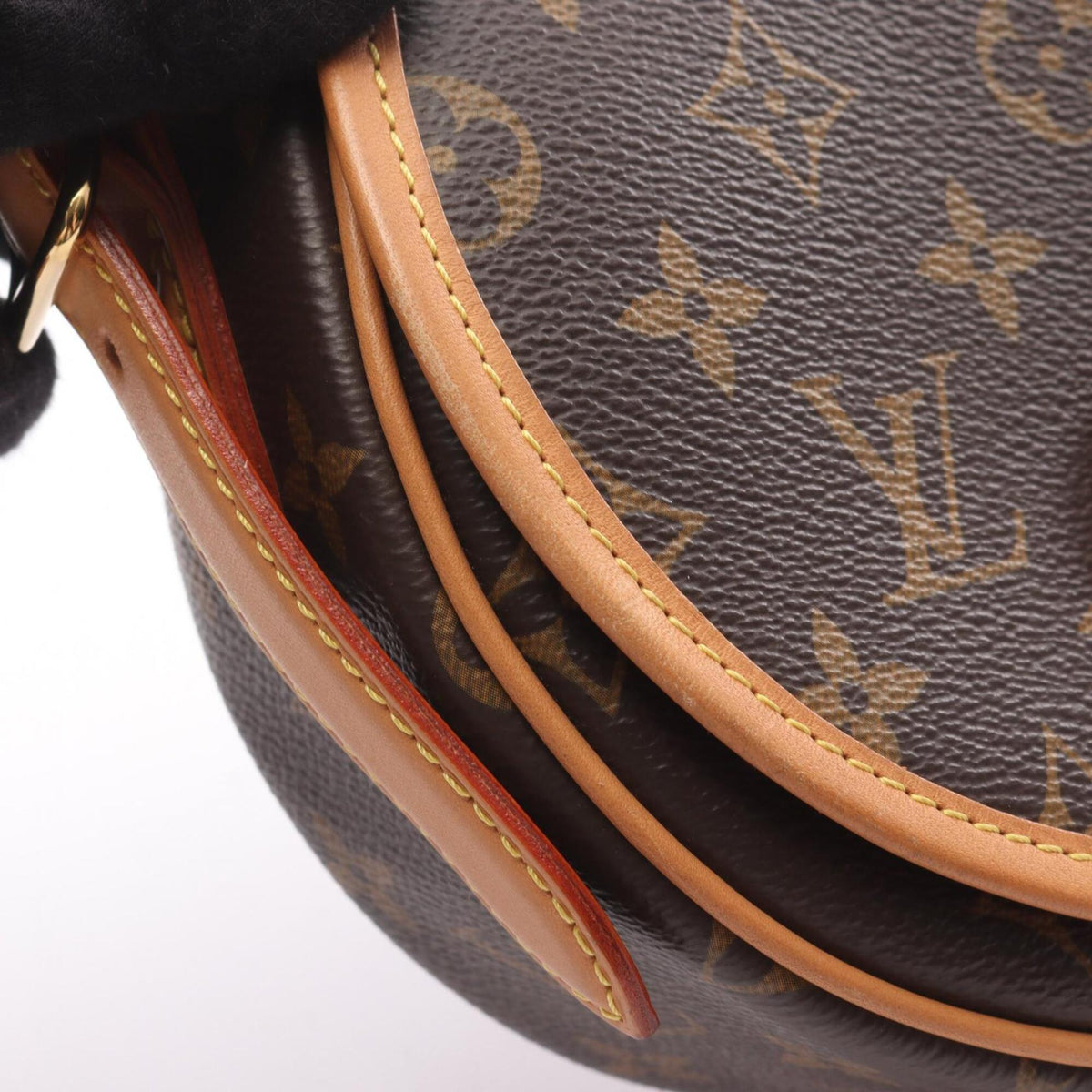 Louis Vuitton Brown Monogram Coated Canvas Leather Handbag Shoulder Bag (Pre-Owned)