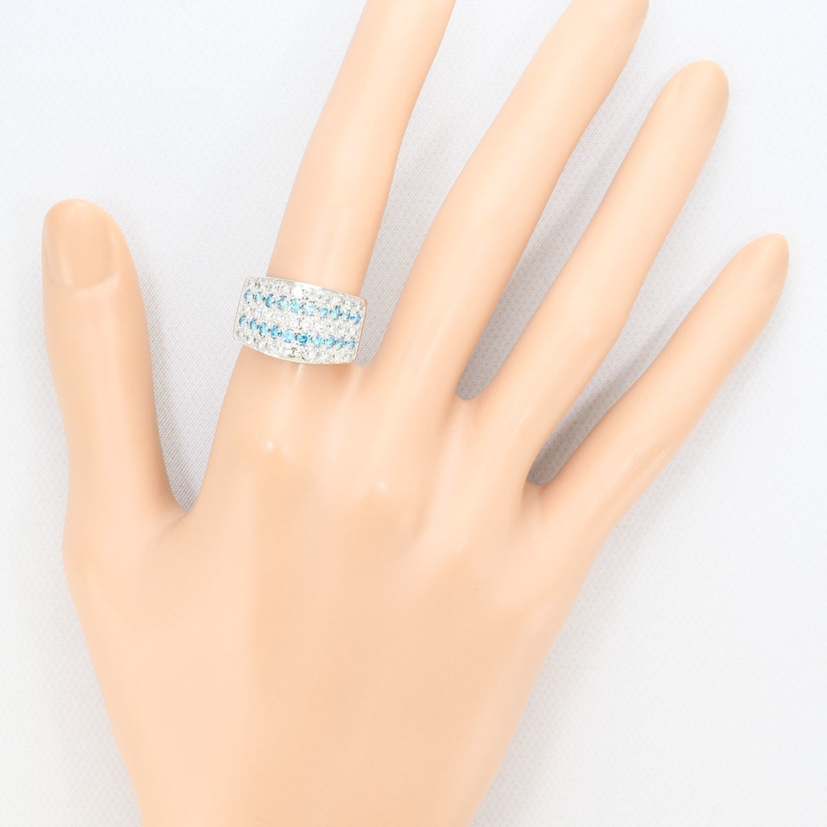 Unbranded Blue Platinum Platinum 900 Band Ring (Pre-Owned)