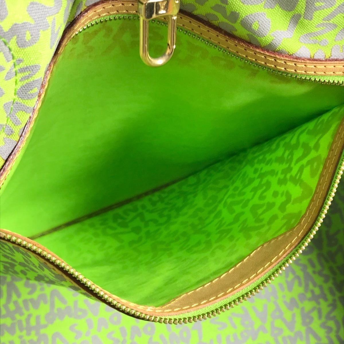 Louis Vuitton Brown Green Vert Monogram Graffiti Shoulder Bag Tote Bag (Pre-Owned)