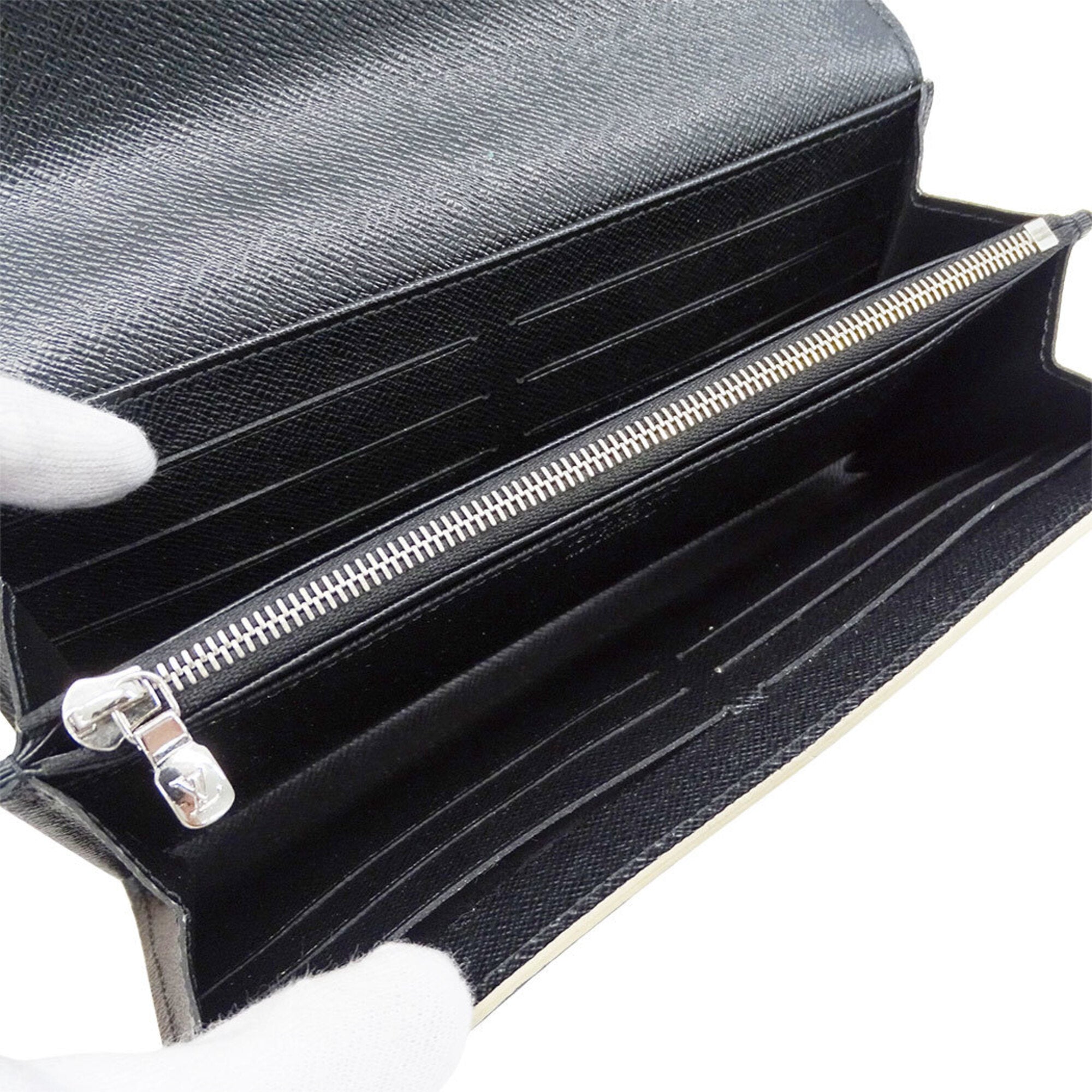 Louis Vuitton Black Multi-Color Noir Epi Leather Long Wallet (Bi-Fold) (Pre-Owned)