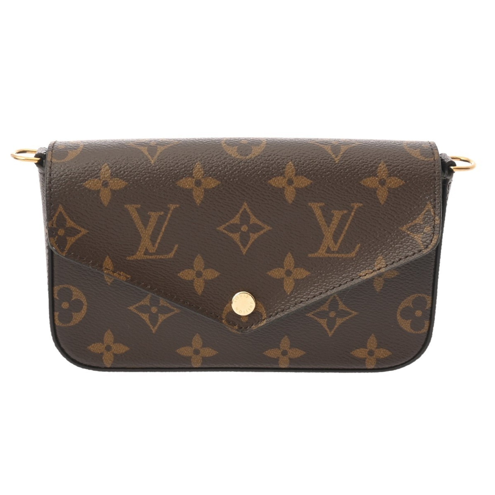 Louis Vuitton Brown Khaki Monogram Pouch Shoulder Bag (Pre-Owned)